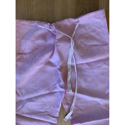 Pre-owned Humanoid Linen Large Trousers In Pink