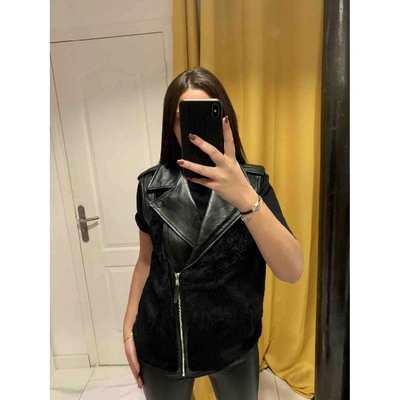 Pre-owned Max & Moi Leather Jacket In Black