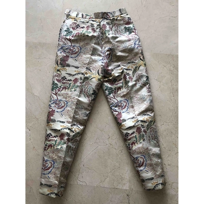 Pre-owned Valentino Trousers In White