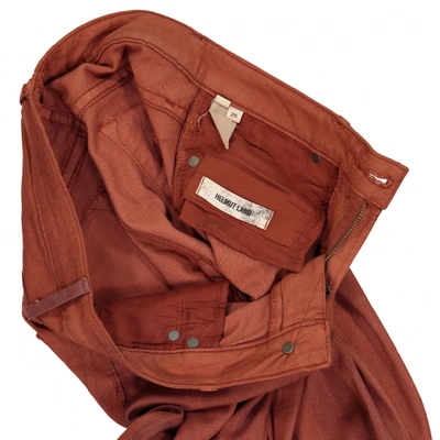 Pre-owned Helmut Lang Slim Jeans In Orange