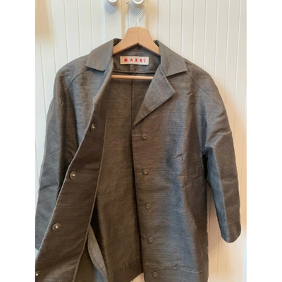 Pre-owned Marni Linen Short Vest In Grey