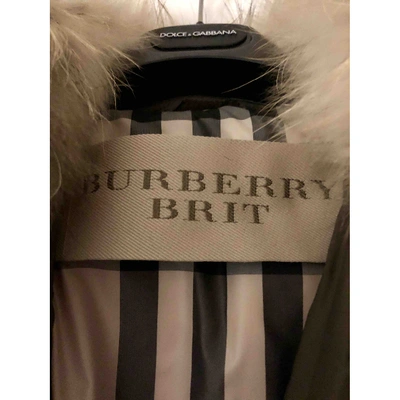 Pre-owned Burberry Khaki Fur Coat