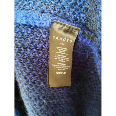 Pre-owned Sandro Coat In Blue