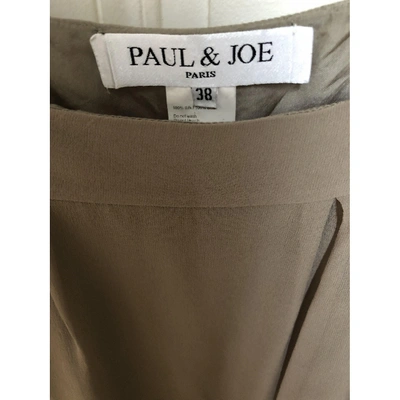 Pre-owned Paul & Joe Silk Mid-length Dress In Beige