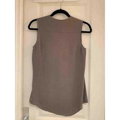 Pre-owned Theory Beige Silk  Top