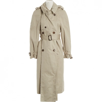 Pre-owned Balenciaga Beige Cotton Trench Coat