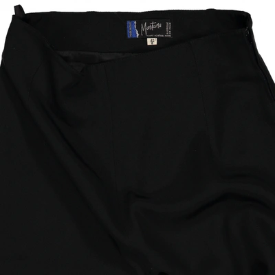 Pre-owned Montana Silk Large Trousers In Black