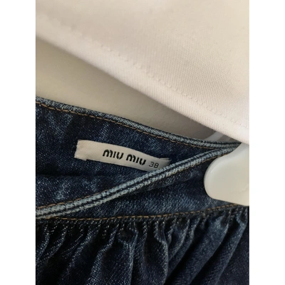 Pre-owned Miu Miu Skirt In Blue