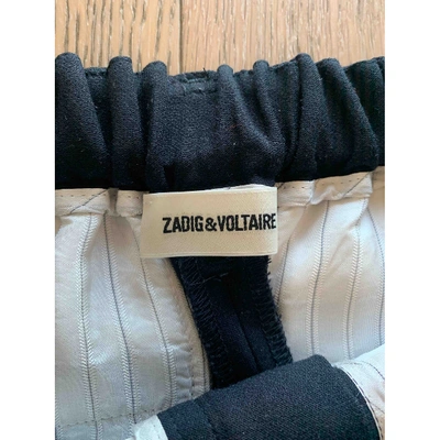 Pre-owned Zadig & Voltaire Fall Winter 2019 Straight Pants In Blue