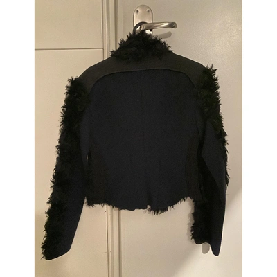 Pre-owned Nina Ricci Wool Short Vest In Black