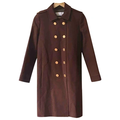 Pre-owned Chloé Silk Trench Coat In Brown