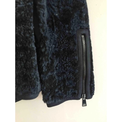 Pre-owned Fendi Blue Shearling Jacket