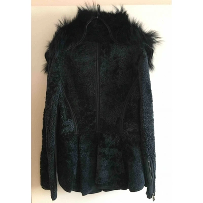 Pre-owned Fendi Blue Shearling Jacket