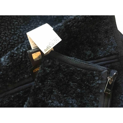 Pre-owned Fendi Blue Shearling Jacket