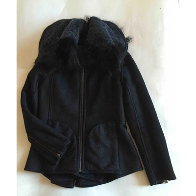 Pre-owned Fendi Blue Shearling Jacket