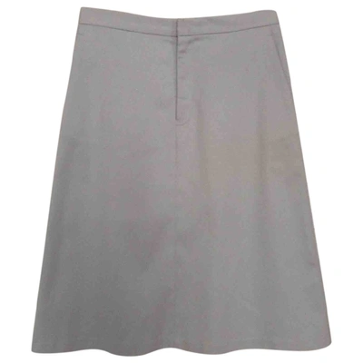 Pre-owned Club Monaco Mid-length Skirt In Ecru