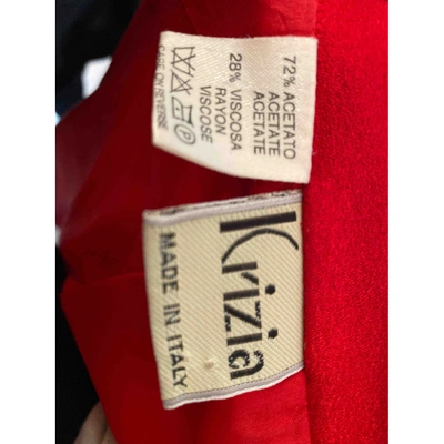 Pre-owned Krizia Silk Jacket In Red
