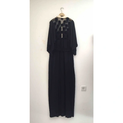 Pre-owned Vionnet Silk Maxi Dress In Black