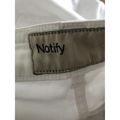 Pre-owned Notify Straight Pants In White