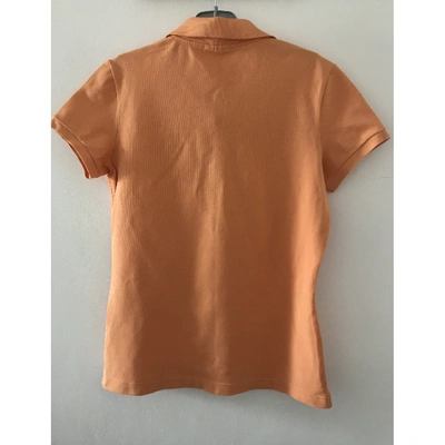 Pre-owned Lacoste Orange Cotton Top