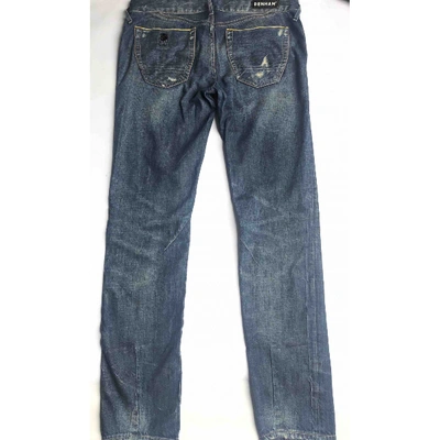 Pre-owned Denham Blue Cotton Jeans