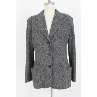 Pre-owned Genny Wool Skirt Suit In Grey