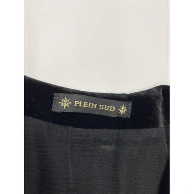 Pre-owned Plein Sud Velvet Short Vest In Black
