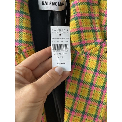 Pre-owned Balenciaga Yellow Wool Coat