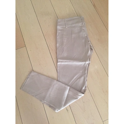 Pre-owned Gucci Beige Silk Trousers