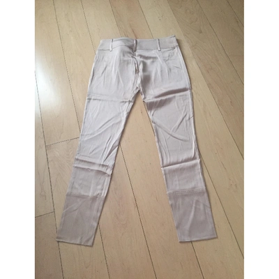 Pre-owned Gucci Beige Silk Trousers