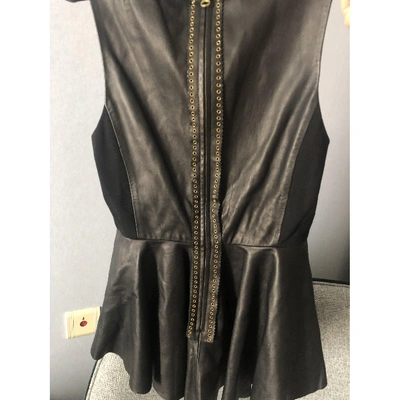 Pre-owned Rebecca Minkoff Black Leather Top