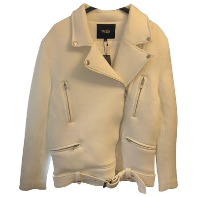Pre-owned Maje White Leather Jacket