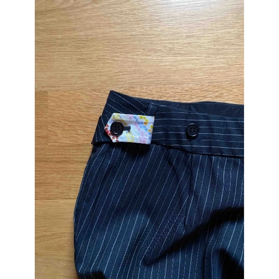 Pre-owned Paul Smith Wool Large Trousers In Black