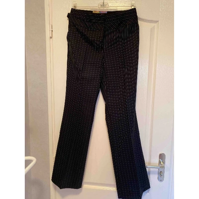 Pre-owned Paul Smith Wool Large Trousers In Black