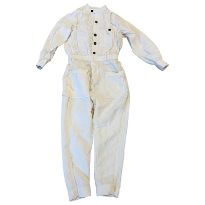 Pre-owned Frame White Linen Jumpsuit