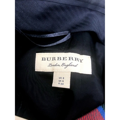 Pre-owned Burberry Red Wool Trousers