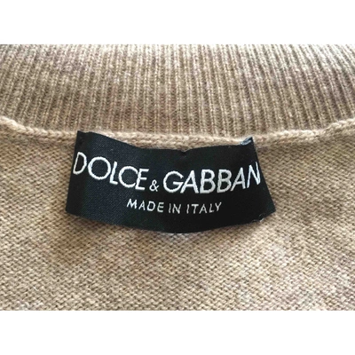 Pre-owned Dolce & Gabbana Cashmere Jumper In Beige