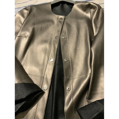 Pre-owned Pinko Trench Coat In Silver