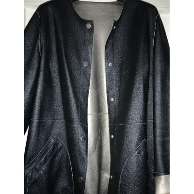 Pre-owned Pinko Trench Coat In Silver