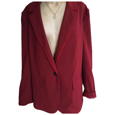 Pre-owned 6397 Red Wool Jacket