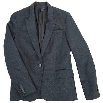 Pre-owned Theory Anthracite Wool Jacket