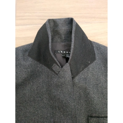 Pre-owned Theory Anthracite Wool Jacket