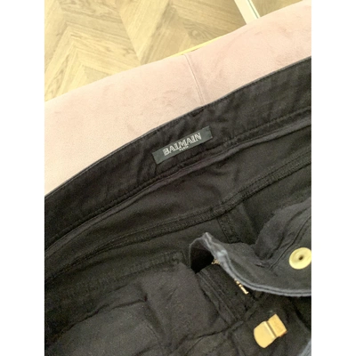 Pre-owned Balmain Straight Pants In Black