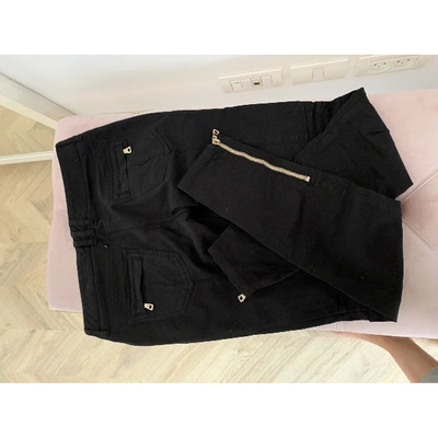 Pre-owned Balmain Straight Pants In Black