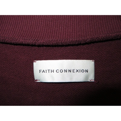 Pre-owned Faith Connexion Mid-length Dress In Burgundy
