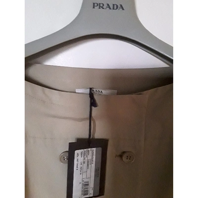 Pre-owned Prada Trench Coat In Beige