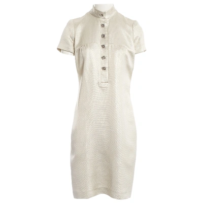 Pre-owned Azzaro Wool Dress In Gold