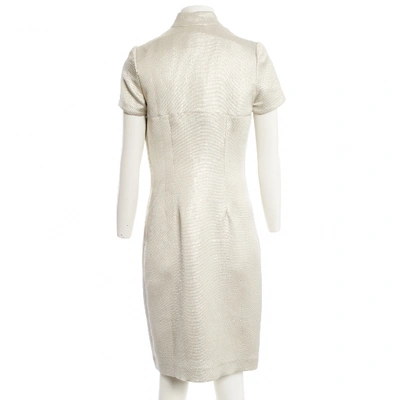 Pre-owned Azzaro Wool Dress In Gold