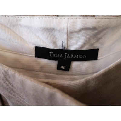 Pre-owned Tara Jarmon Large Pants In Beige