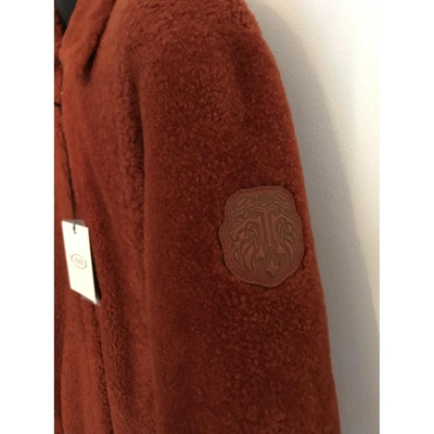 Pre-owned Tod's Orange Shearling Jacket